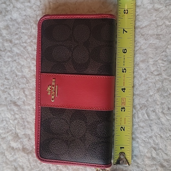 Coach long zip around wallet signature canvas - Picture 6 of 7